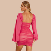 Paris – Netzkleid mit Puffärmeln